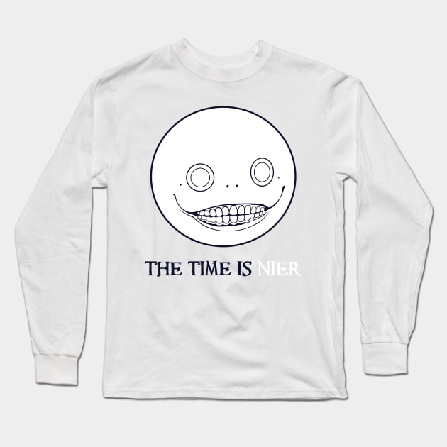 The Time is Nier Long Sleeve T-Shirt by Beetlebum